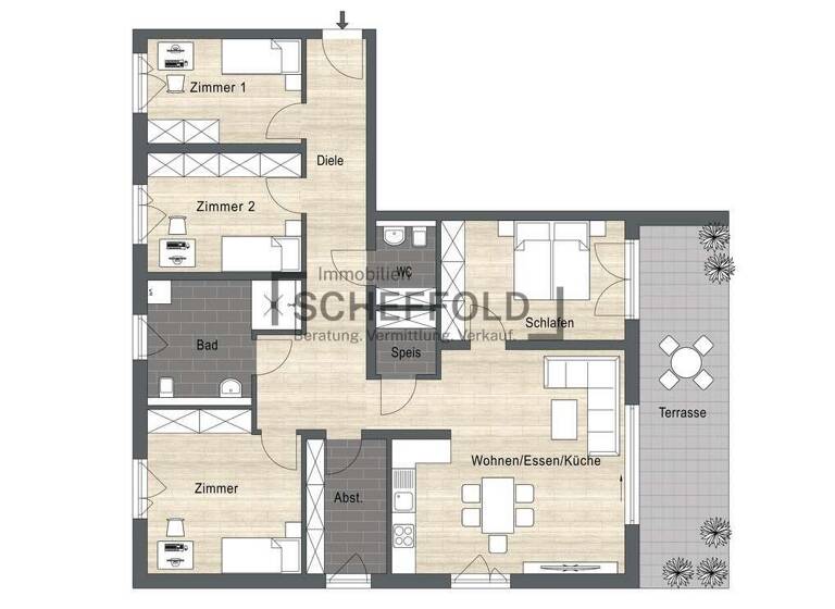 Wohnung zum Kauf provisionsfrei 585.000 € 5,5 Zimmer 133,4 m²<br/>Wohnfläche EG<br/>Geschoss Schemmerhofen Schemmerhofen 88433