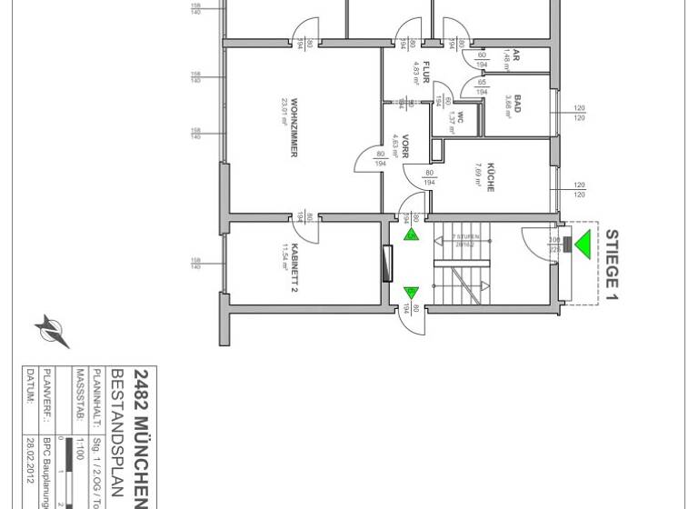 WG-Zimmer zur Miete 638 € 5 Zimmer 96,7 m² 2. Geschoss Münchendorf 2482