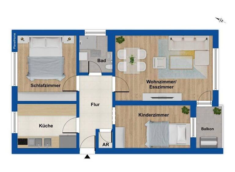 Wohnung zum Kauf 239.000 € 3 Zimmer 67,6 m² 1. Geschoss Seebach Bad Dürkheim 67098