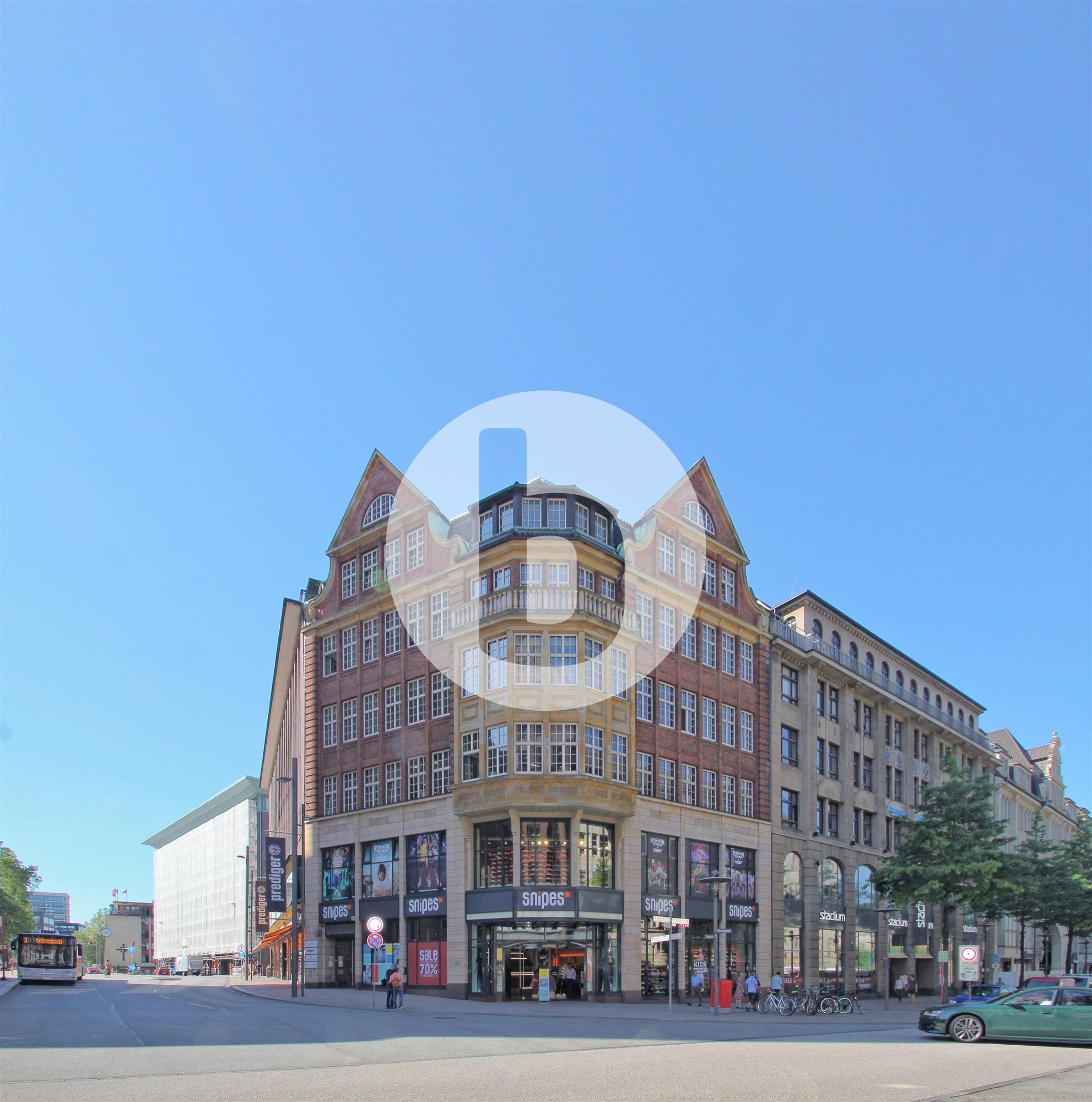 Bürogebäude zur Miete provisionsfrei 24 € 244 m²<br/>Bürofläche Hamburg - Altstadt Hamburg 20095