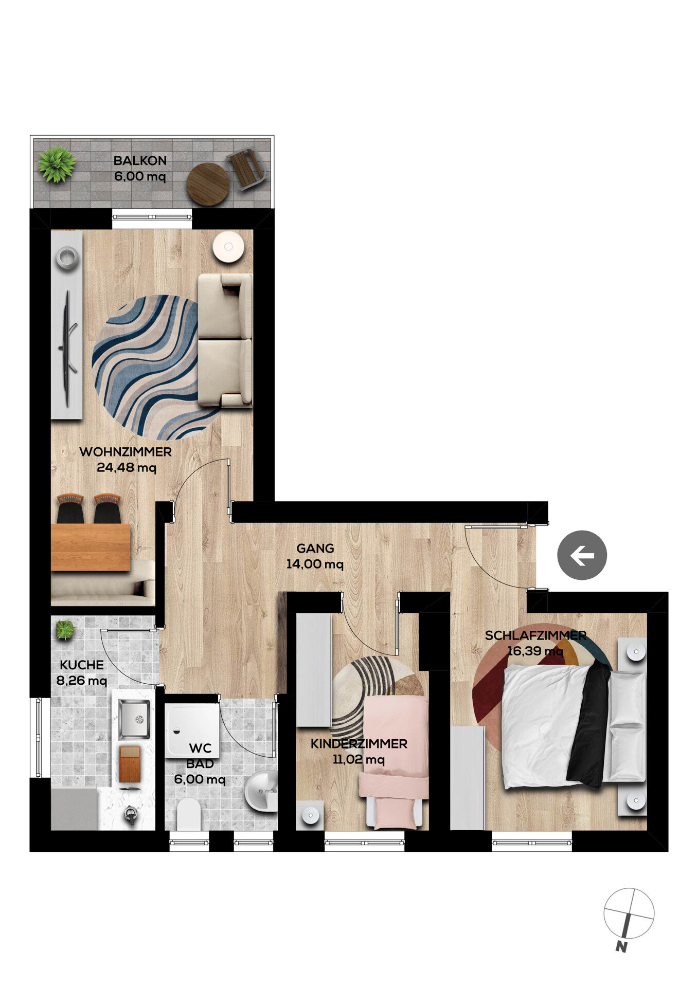 Wohnung zum Kauf 476.000 € 3 Zimmer 80,4 m²<br/>Wohnfläche 1.<br/>Geschoss Innsbruck Innsbruck 6020