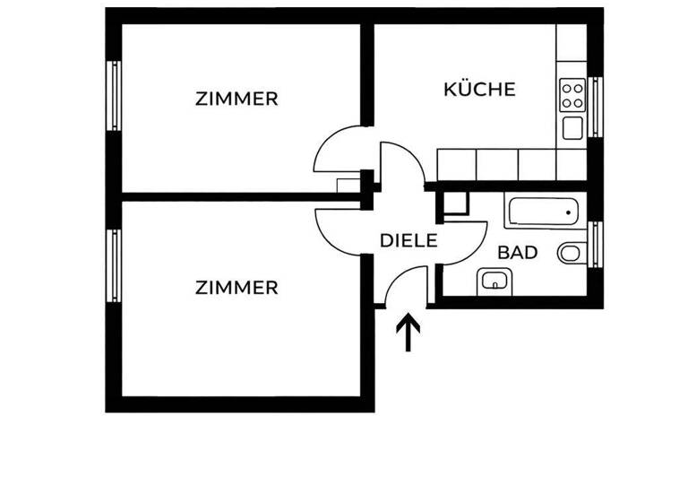 Wohnung zum Kauf als Kapitalanlage geeignet 117.000 € 1,5 Zimmer 53 m² Mittelbuchen Hanau 63454