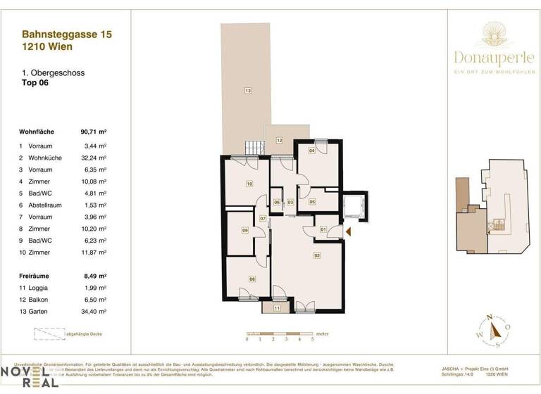 Wohnung zum Kauf - Erstbezug 649.000 € 4 Zimmer 90,7 m² 1. Geschoss Wien 1210