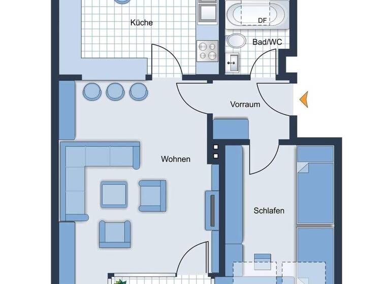 Wohnung zum Kauf 200.000 € 2 Zimmer 48 m² frei ab sofort Bad Cannstatt Stuttgart 70372