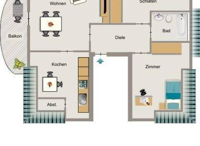 Wohnung zur Miete nur mit Wohnberechtigungsschein 419 € 3,5 Zimmer 74,8 m² 4. Geschoss Zum Verkehrshof 13 Brambauer Lünen 44536
