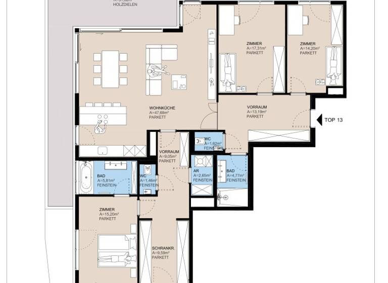 Wohnung zum Kauf - Erstbezug 1.889.000 € 4,5 Zimmer 142,5 m² Wien 1190