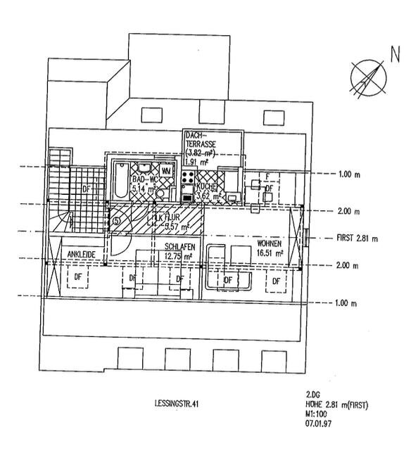 Wohnung zur Miete 230 € 3 Zimmer 45 m²<br/>Wohnfläche Lessingstr. 41WE 05 Mitte - Nord 125 Zwickau-Pölbitz 08058