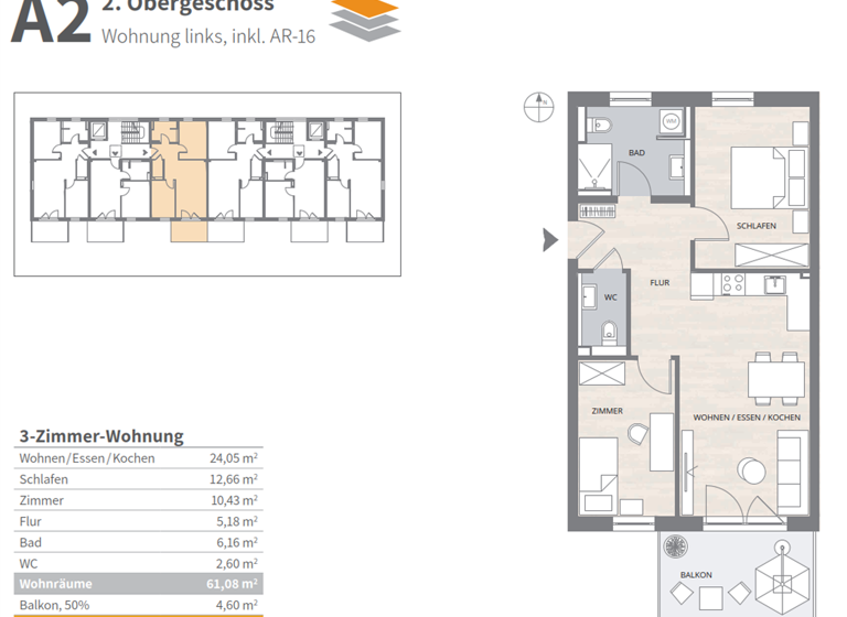 Wohnung zum Kauf - Erstbezug provisionsfrei 406.200 € 3 Zimmer 65,7 m² 2. Geschoss frei ab sofort Finkenstraße Altdorf , Kr Böblingen 71155