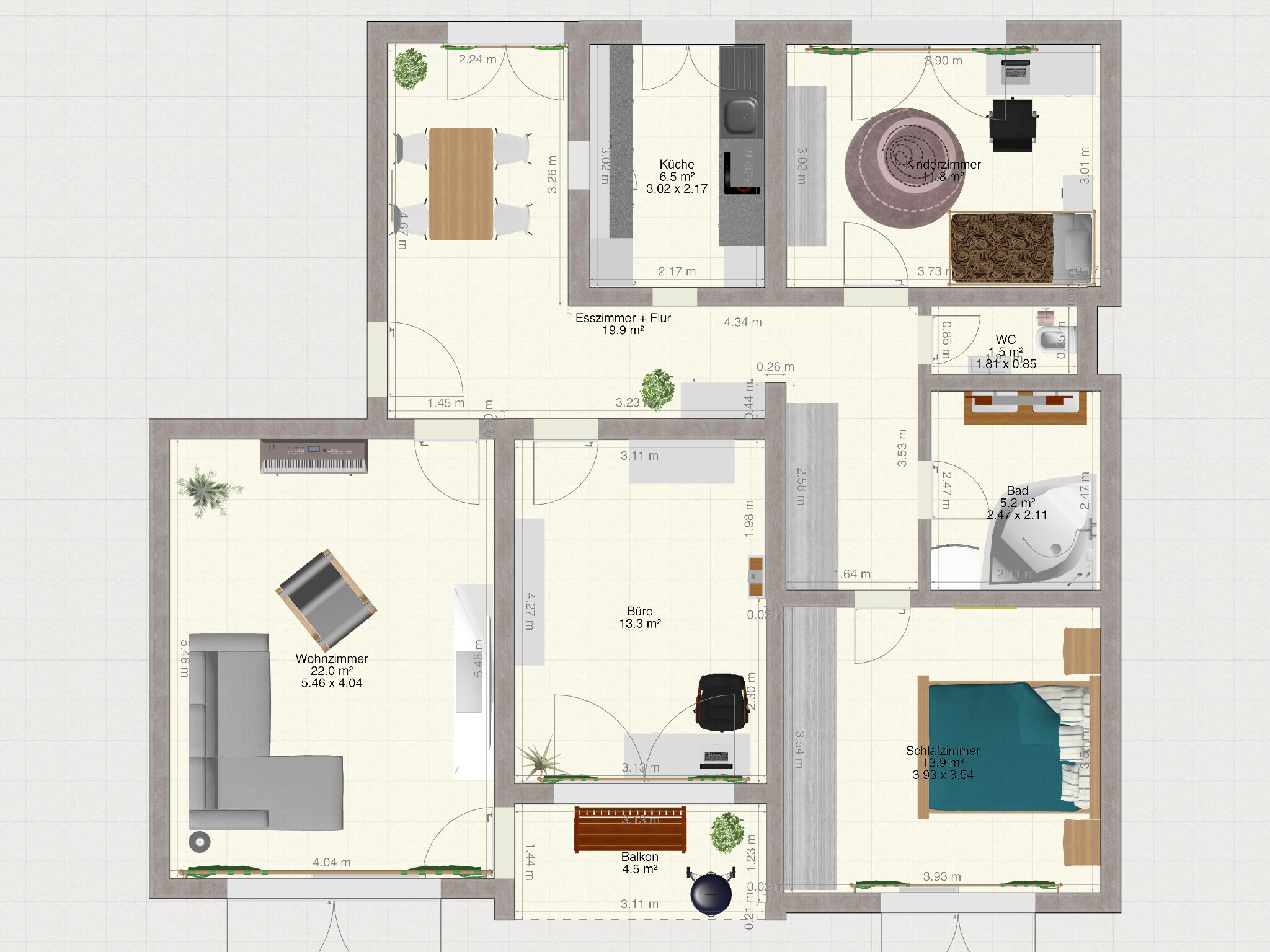 Wohnung zur Miete 900 € 4,5 Zimmer 96 m²<br/>Wohnfläche 4.<br/>Geschoss ab sofort<br/>Verfügbarkeit Bodenseestr. 31 Tuttlingen Tuttlingen 78532