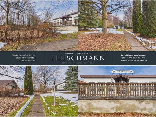 Restaurant zum Kauf provisionsfrei 170.000 € 224 m² Gastrofläche 3.181 m² Grundstück Hildburghausen Hildburghausen 98646