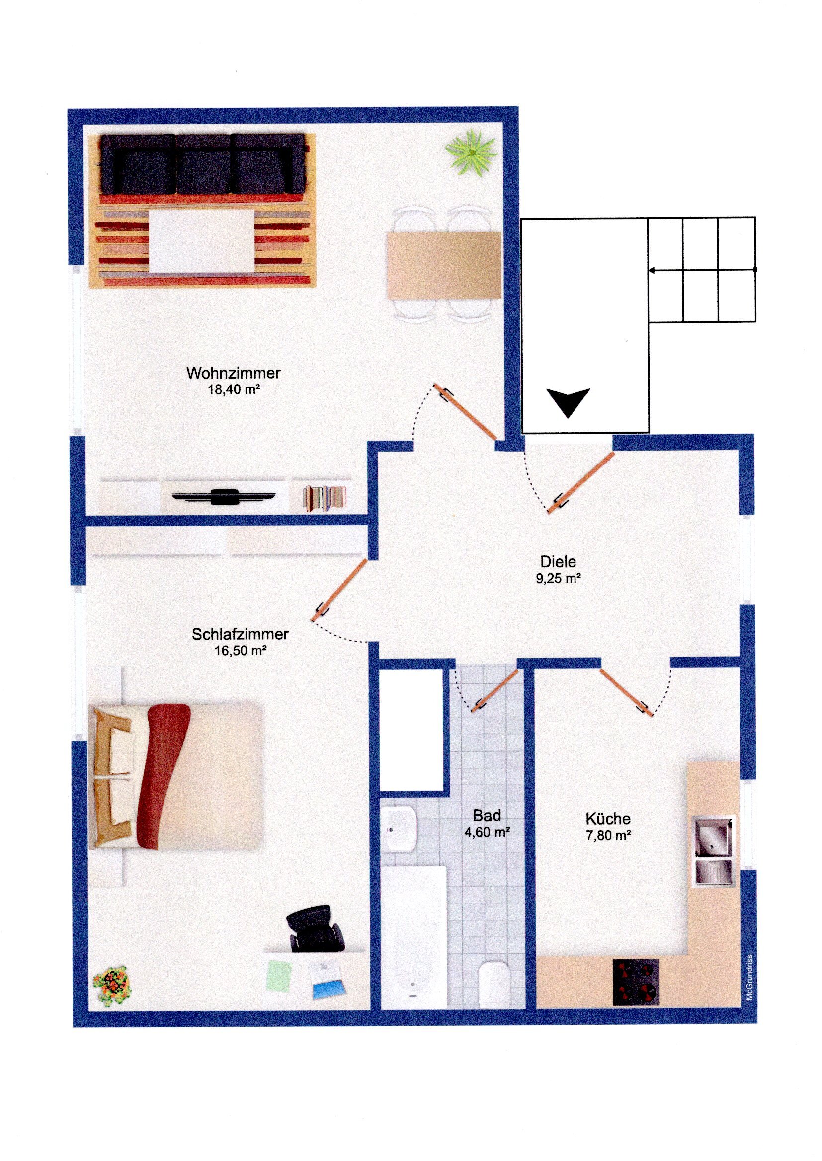 Wohnung zum Kauf 149.000 € 2 Zimmer 56,5 m²<br/>Wohnfläche 3.<br/>Geschoss Stein Stein 90547