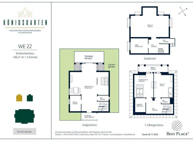 Einfamilienhaus zum Kauf provisionsfrei 598.000 € 3 Zimmer 156,9 m² 175 m² Grundstück Zaunkönigweg 9a Buckow Berlin 12351