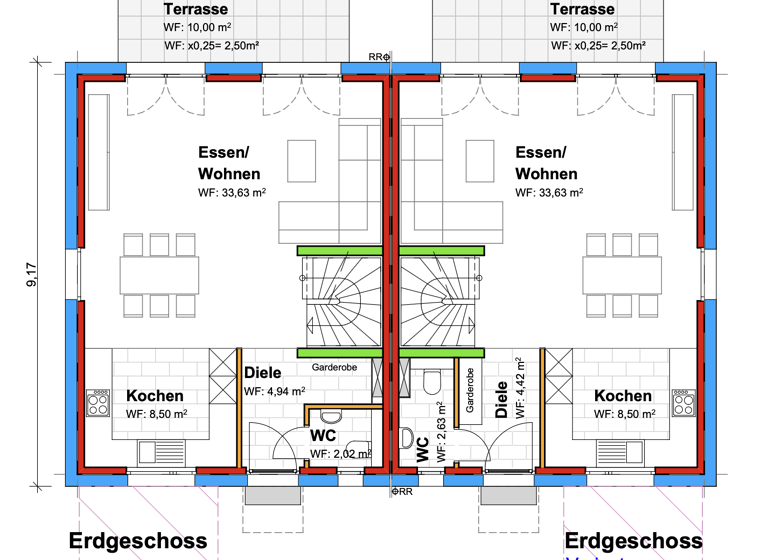 Reihenendhaus zum Kauf - Erstbezug 769.000 € 5 Zimmer 134,3 m² 200 m² Grundstück Altgasse 18 Opfingen Freiburg im Breisgau 79112