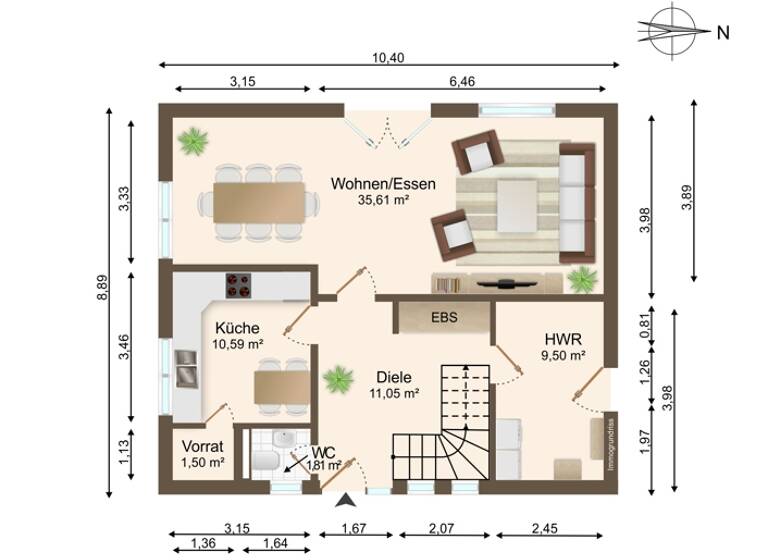 Einfamilienhaus zum Kauf 289.000 € 4 Zimmer 128 m² 1.067 m² Grundstück Westrhauderfehn Rhauderfehn 26817