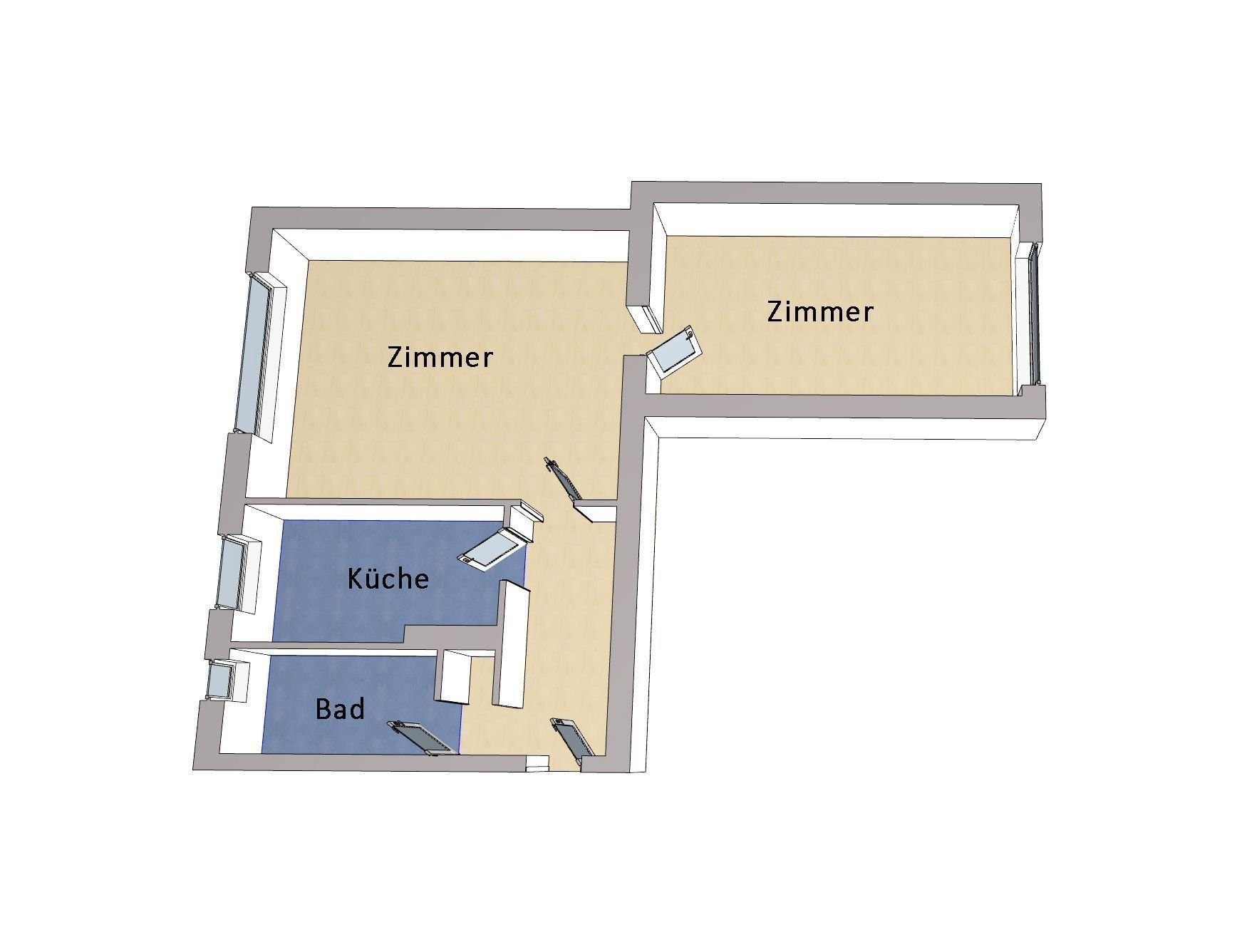 Wohnung zum Kauf 149.000 € 2 Zimmer 59 m²<br/>Wohnfläche Spandau Berlin 13585