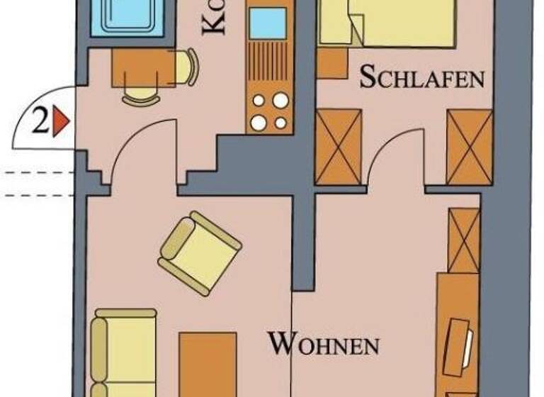 Wohnung zur Miete 2 Zimmer 38 m² EG Gartenstraße 54 Roßwein 04741