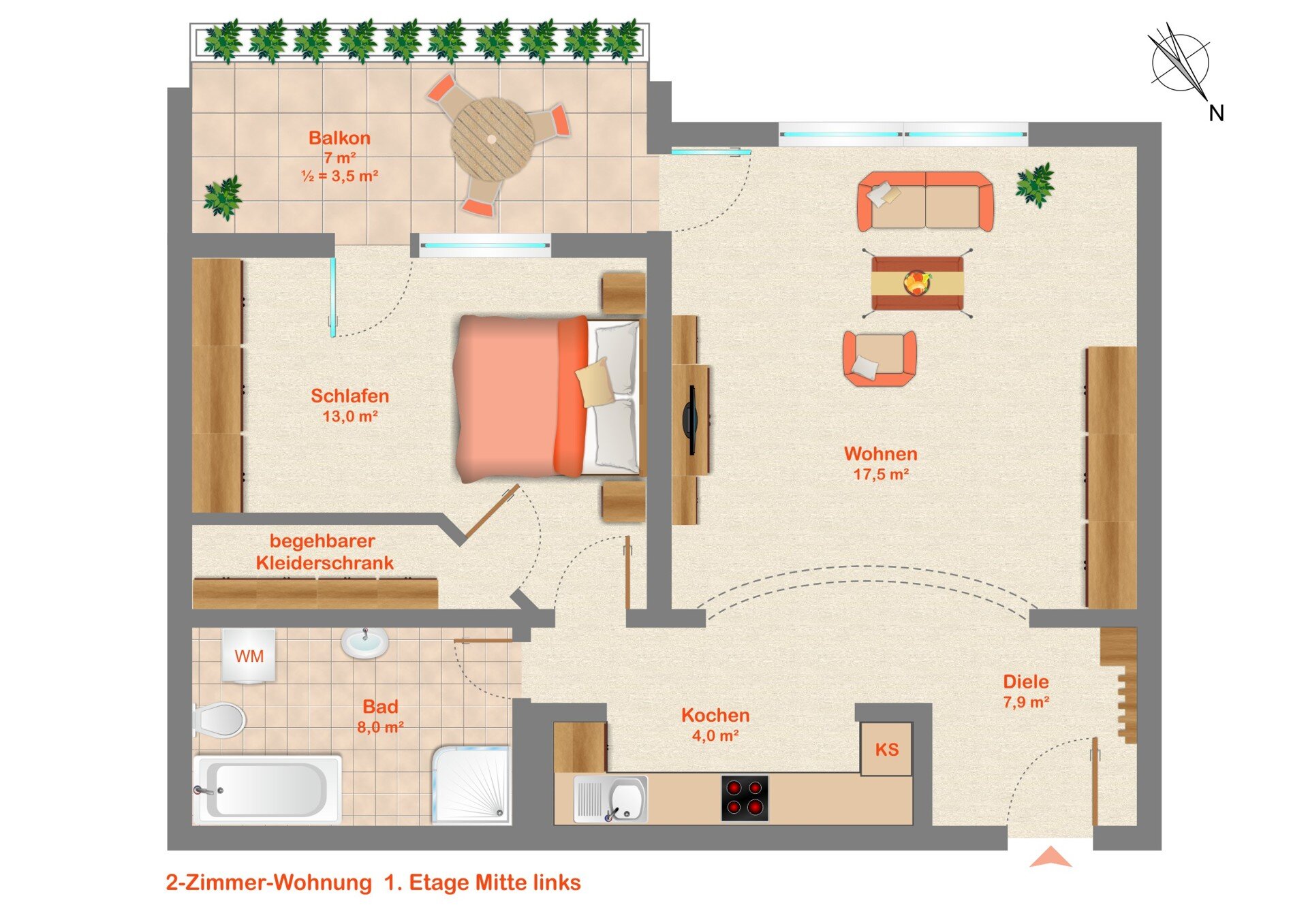 Wohnung zum Kauf 174.000 € 2 Zimmer 53,9 m²<br/>Wohnfläche Neumarkt Neumarkt in der Oberpfalz 92318