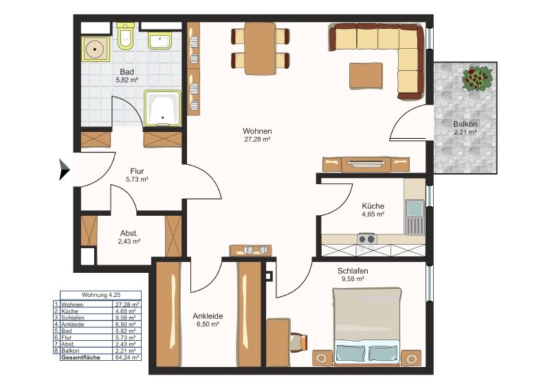 Wohnung zur Miete 507 € 2,5 Zimmer 64,2 m²<br/>Wohnfläche 4.<br/>Geschoss 01.02.2025<br/>Verfügbarkeit Freital Freital 01705