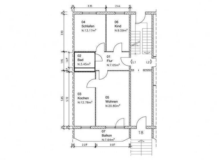Wohnung zur Miete 399 € 3 Zimmer 69,3 m² 4. Geschoss frei ab 01.05.2026 Bruno-Taut-Ring 18 Neu Olvenstedt Magdeburg 39130