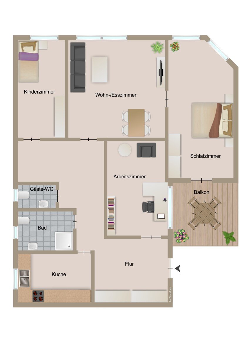 Wohnung zur Miete 1.010 € 4 Zimmer 106 m²<br/>Wohnfläche 1.<br/>Geschoss 01.04.2025<br/>Verfügbarkeit Bühl Bühl 77815