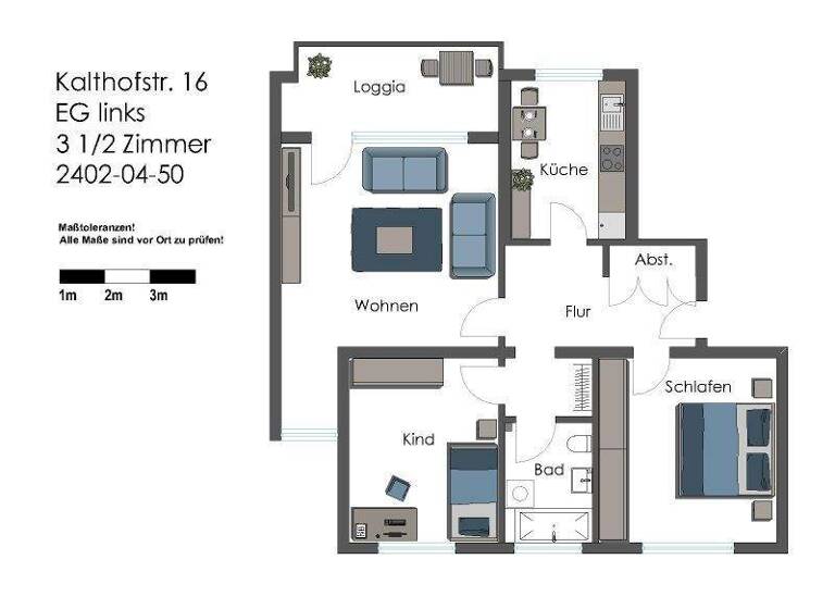 Wohnung zur Miete nur mit Wohnberechtigungsschein 383 € 3,5 Zimmer 81 m² EG Kalthofstr. 16 Erle Gelsenkirchen 45891