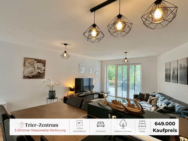 Maisonette zum Kauf 649.000 € 3 Zimmer 137 m² Innenstadt Trier 54290