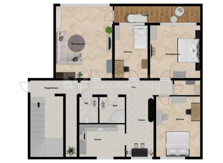 Wohnung zum Kauf 275.000 € 4,5 Zimmer 84 m²<br/>Wohnfläche 2.<br/>Geschoss Duisdorf Bonn 53123