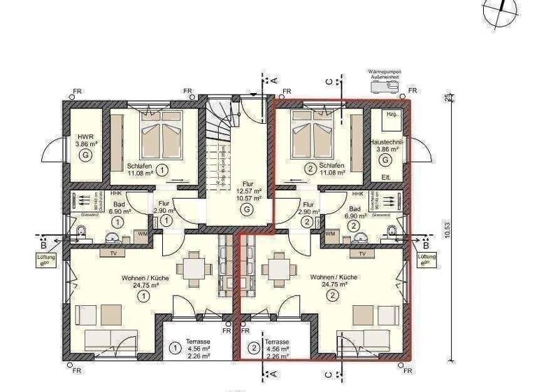 Terrassenwohnung zum Kauf - Erstbezug provisionsfrei 347.275 € 2 Zimmer 47,9 m² EG Zingst 18374