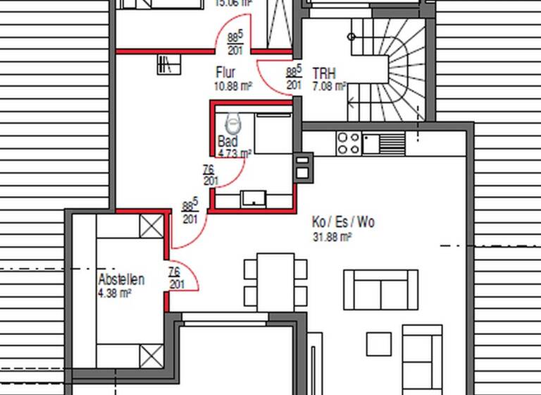 Wohnung zur Miete 600 € 3 Zimmer 75 m² 2. Geschoss frei ab 01.06.2026 Andelweg 7 Horumersiel Horumersiel (Wangerland) 26434