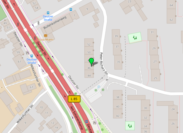 Wohnung zur Miete 696 € 2 Zimmer 49 m²<br/>Wohnfläche EG<br/>Geschoss Peter-Richarz-Straße 46 Eller Düsseldorf 40229