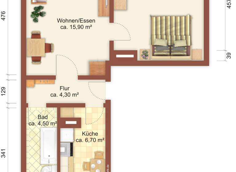 Wohnung zur Miete 248 € 2 Zimmer 48 m²<br/>Wohnfläche 2.<br/>Geschoss Eichendorffweg 32 Weißwasser/O.L. 02943