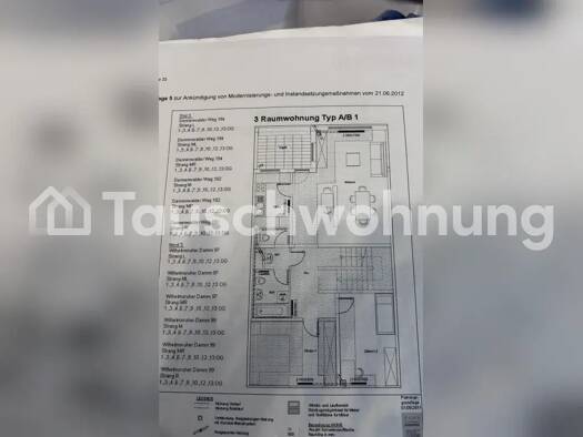Wohnung zur Miete Tauschwohnung 450 € 3 Zimmer 87 m² 10. Geschoss Tegel Berlin 13439