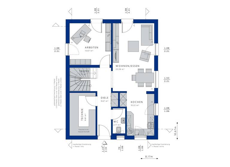 Einfamilienhaus zum Kauf 558.961 € 5 Zimmer 142 m² 600 m² Grundstück Kornhochheim Neudietendorf 99192