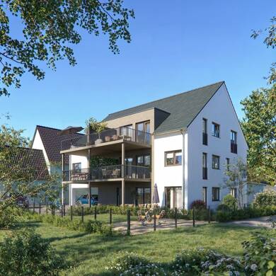 Wohnung zum Kauf - Neubau provisionsfrei 320.000 € 3 Zimmer 73 m² Dachgeschoss, 2. Geschoss Dr. Renger Str. 8 Sassanfahrt Hirschaid 96114