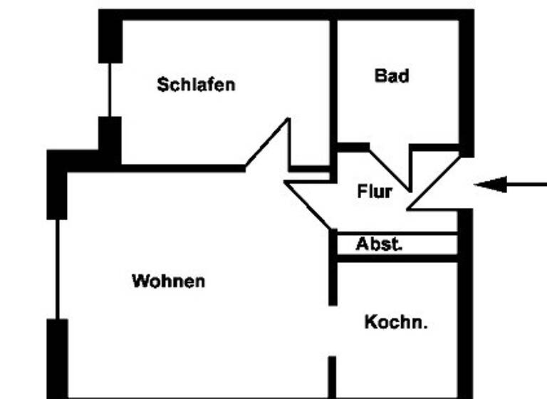 Wohnung zur Miete 483 € 2 Zimmer 44 m²<br/>Wohnfläche 21.06.2025<br/>Verfügbarkeit Ebertpassage 8 Wahlbezirk 003 Pinneberg 25421