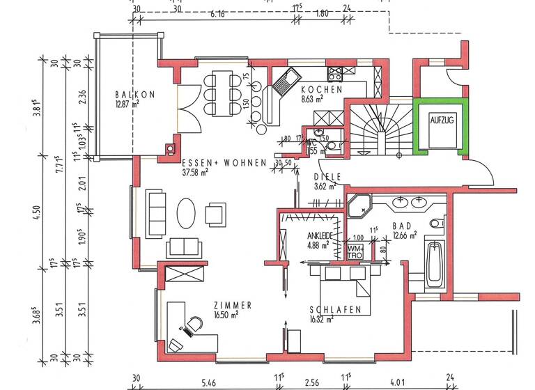 Wohnung zum Kauf 630.000 € 3 Zimmer 107,1 m² Innenstadt Baden-Baden 76530