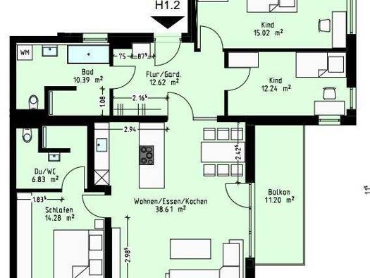 Wohnung zur Miete - Erstbezug 1.365 € 4 Zimmer 113,8 m² 2. Geschoss Untermhaus Gera 07548