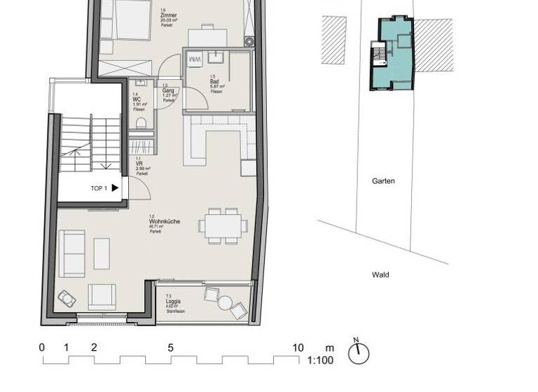 Wohnung zur Miete 1.312 € 2 Zimmer 77,4 m² frei ab sofort Wien 1140