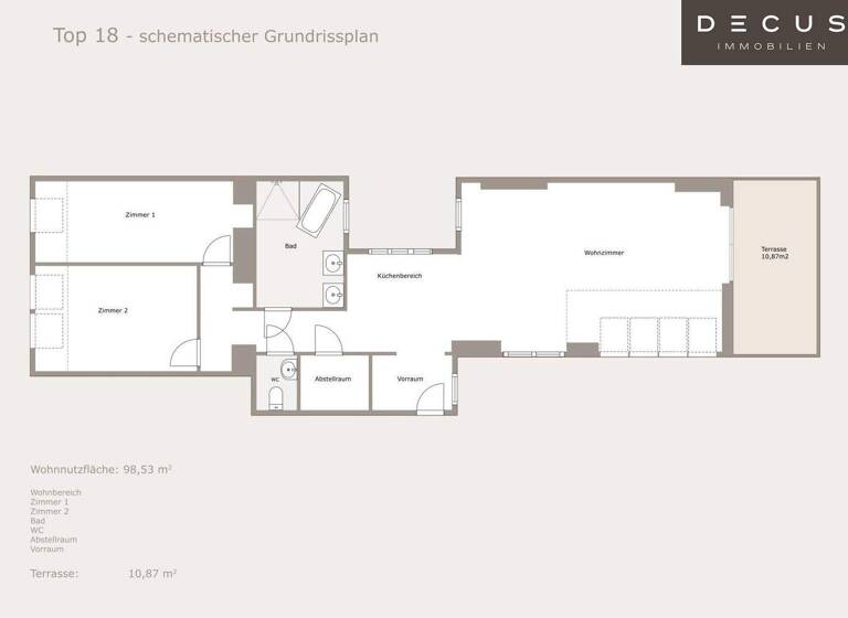 Wohnung zum Kauf 948.500 € 3 Zimmer 98,5 m² 4. Geschoss Wien 1020