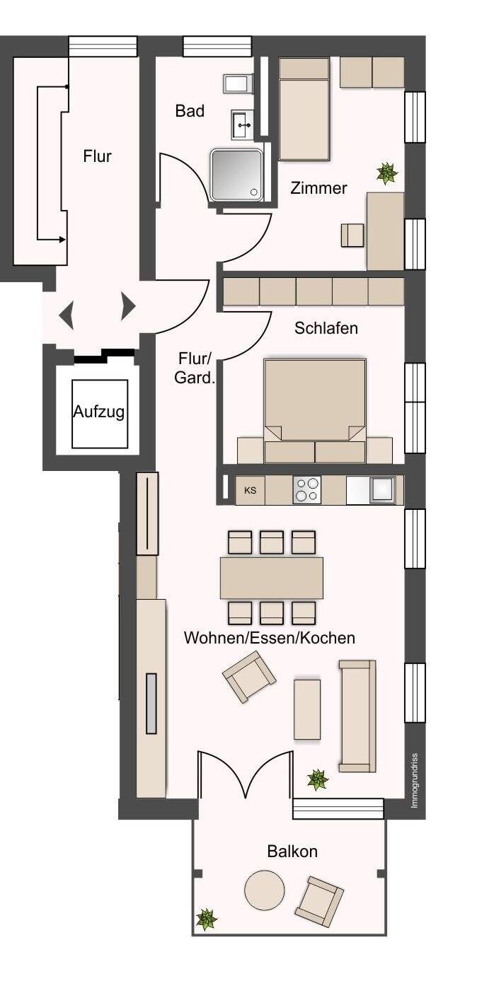 Wohnung zum Kauf 435.600 € 3 Zimmer 70,2 m²<br/>Wohnfläche 2.<br/>Geschoss ab sofort<br/>Verfügbarkeit Pflugfelden Ludwigsburg / Pflugfelden 71636