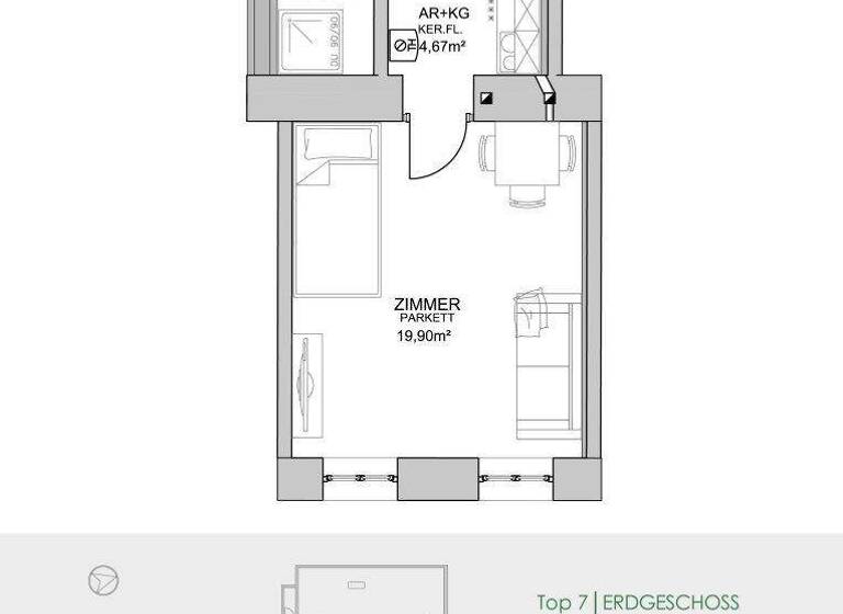 Studio zum Kauf 119.000 € 1 Zimmer 30,9 m² EG Senefeldergasse 58 Wien 1100