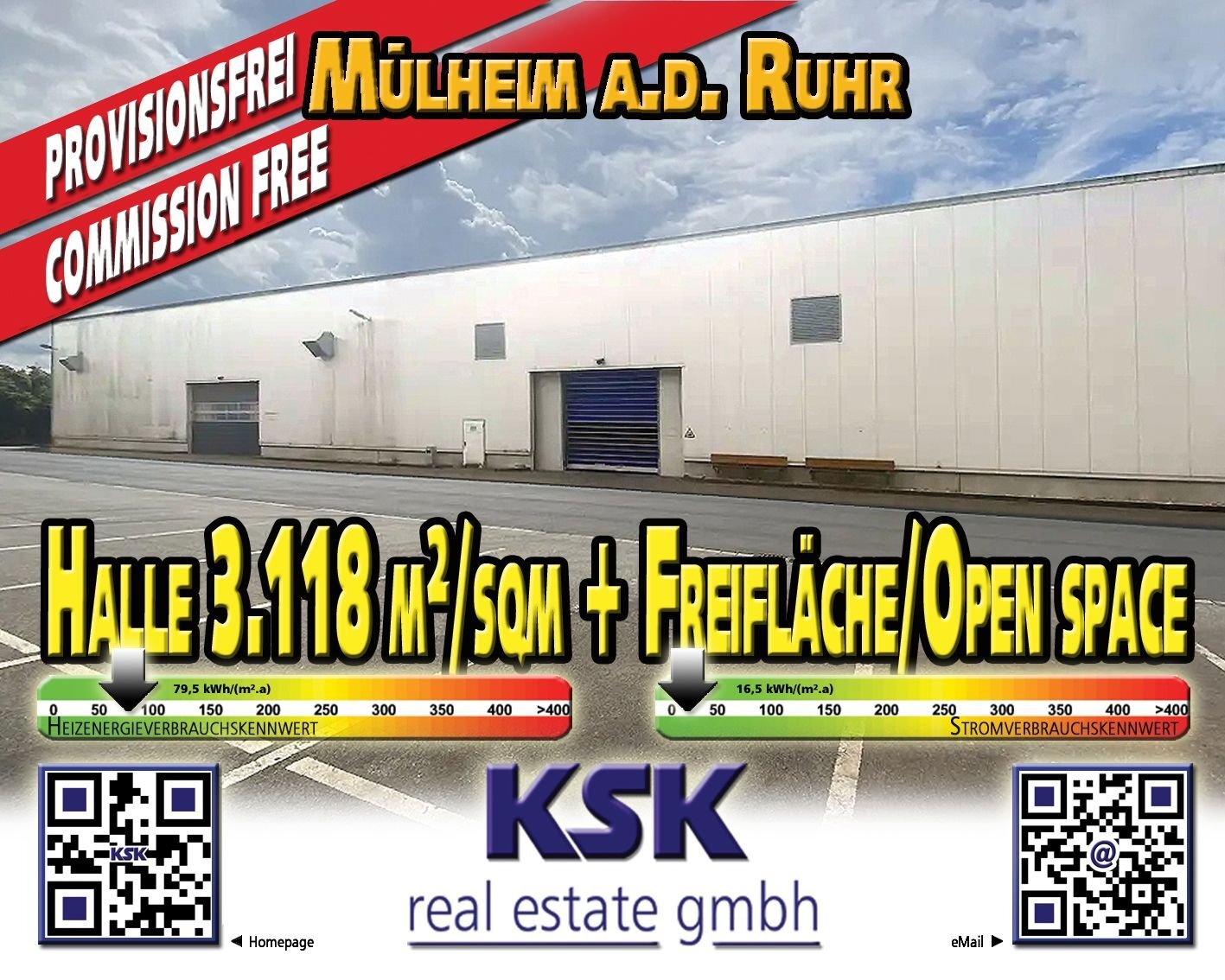 Logistikzentrum zur Miete provisionsfrei 3.118 m²<br/>Lagerfläche von 1.992 m² bis 5.110 m²<br/>Teilbarkeit Speldorf - Nordost Mülheim an der Ruhr 45478