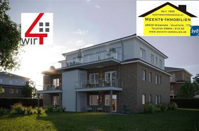 Wohnung zum Kauf - Neubau provisionsfrei 489.000 € 4 Zimmer 148,3 m² frei ab 01.08.2025 Wiesmoor Wiesmoor 26639