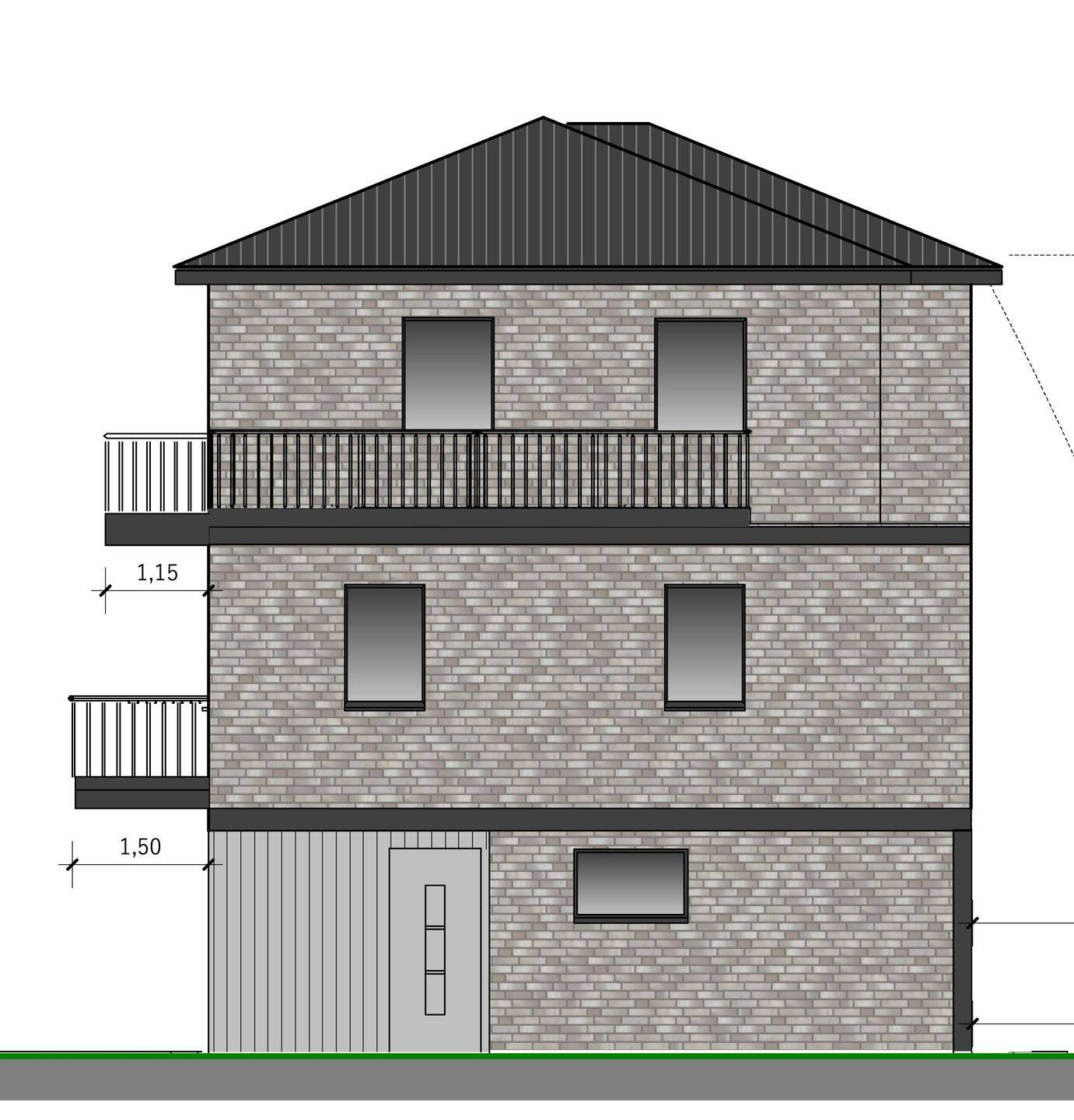 Dachgeschoss: Helle 2-Zimmer-Wohnung mit Balkon & Dachterrasse | KFW 40