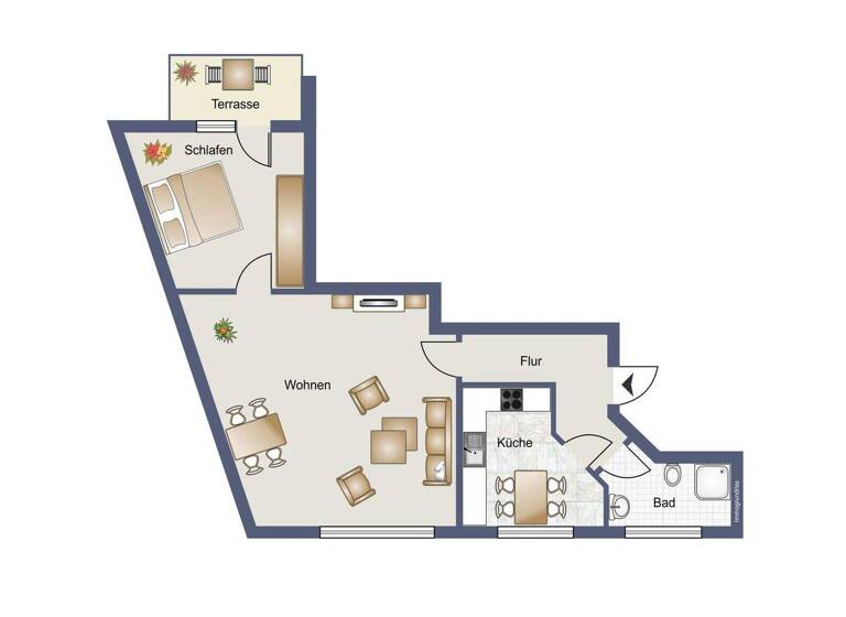 Wohnung zum Kauf 169.000 € 2 Zimmer 59,5 m² EG Sutthauser Str. 55 Innenstadt Osnabrück 49078