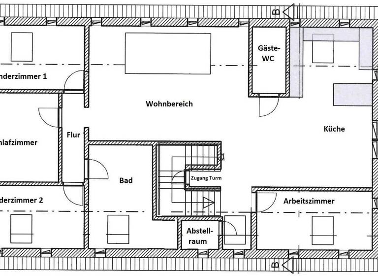 Wohnung zur Miete 1.570 € 5 Zimmer 144,3 m²<br/>Wohnfläche Dachgeschoss, 2.<br/>Geschoss Gelegegasse 5 Meißen Meißen 01662