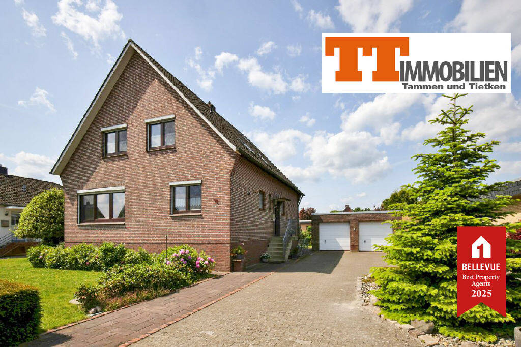 TT bietet an: Familienidyll im Herzen Frieslands - Gepflegtes Einfamilienhaus mit Wintergarten, Doppelgarage und traumhaftem Garten!