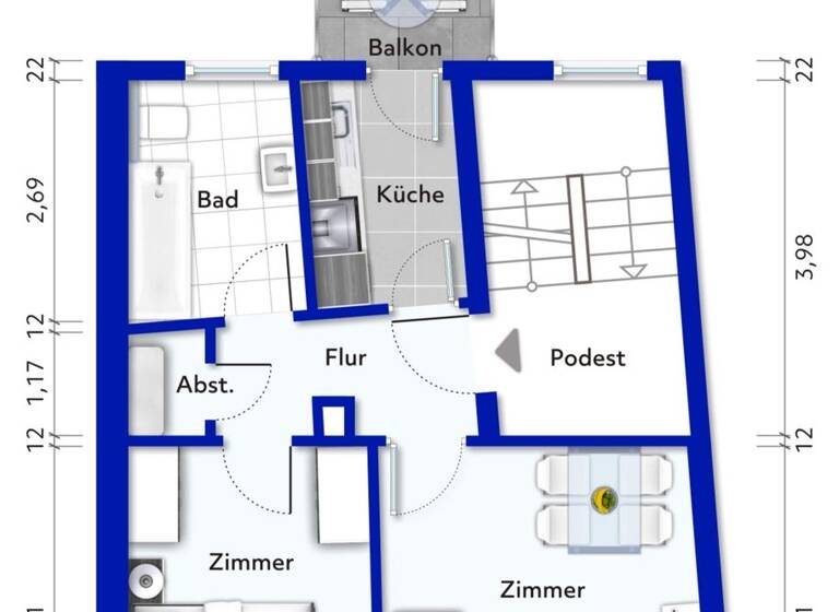 Wohnung zum Kauf 75.000 € 2 Zimmer 41 m² August-Fritzsche-Straße 6 Eilenburg 04838