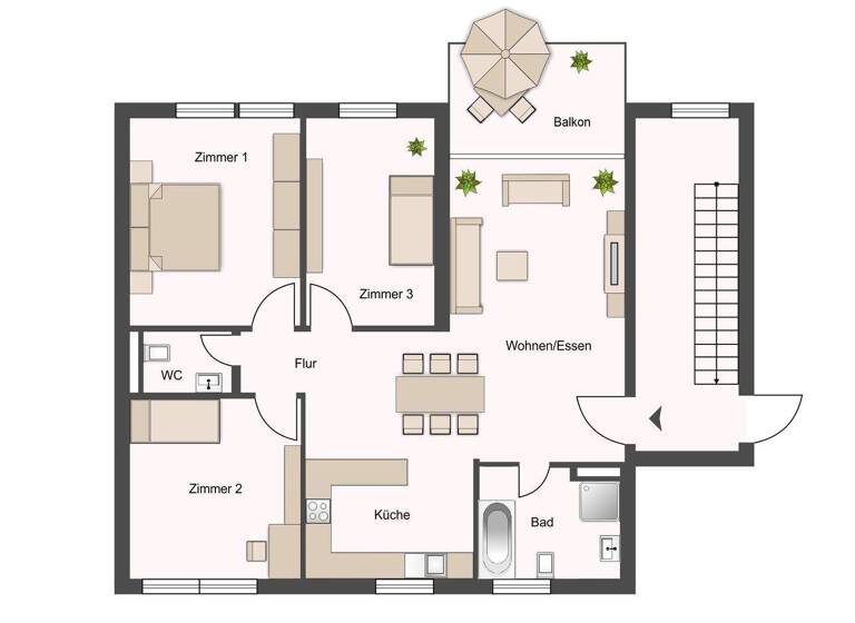 Wohnung zum Kauf 545.000 € 4 Zimmer 97 m² Waiblingen 71334