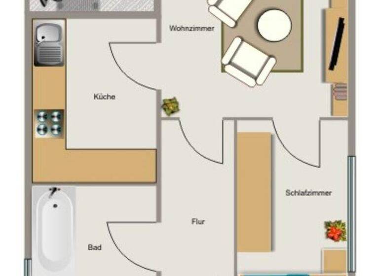 Wohnung zur Miete nur mit Wohnberechtigungsschein 244 € 2,5 Zimmer 42,8 m² 1. Geschoss Sonnenschein 115A Ickern Castrop-Rauxel 44579